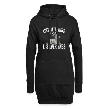 Silver Labrador Retriever Silver Lab - Sweat-shirt à capuche long Femme - noir - Devant