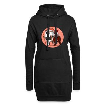 Japanese Food Lover HAppy Sushi & Soy - Hoodie-Kleid - Schwarz - Vorne