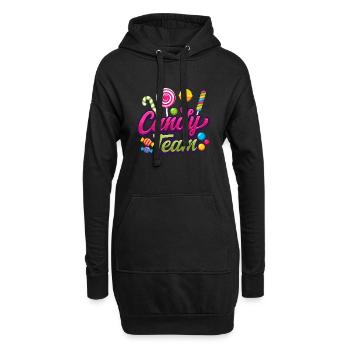 Candy Team Bonbons - Sweat-shirt à capuche long Femme - noir - Devant
