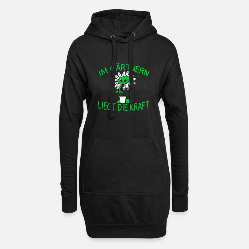 Garten Gärtner Gartenarbeit Geschenk - Hoodie-Kleid - Schwarz