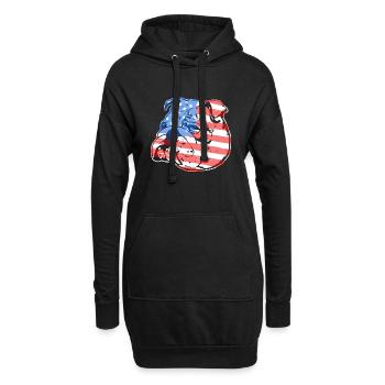 Old English Bulldog Old English Bulldog Flag - Hoodie Dress - black - Front