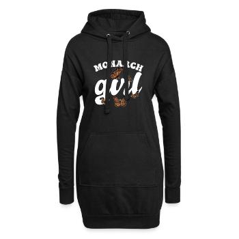 Monarch-Mädchen - Hoodie-Kleid - Schwarz - Vorne