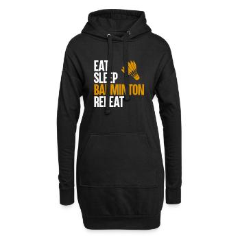 Badminton Spieler Lustiger Federball Mannschaft Badminton - Hoodie-Kleid - Schwarz - Vorne