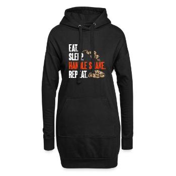 Ball Python Schlange Königspython - Hoodie-Kleid - Schwarz - Vorne