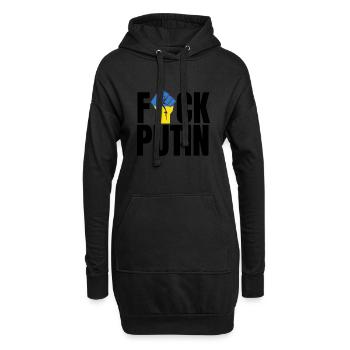 Ukraine - Sweat-shirt à capuche long Femme - noir - Devant
