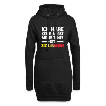 Ich habe keine Angst meine Tante ist Sizilianerin - Hoodie-Kleid - Schwarz - Vorne