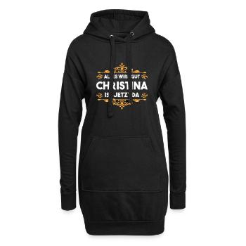 Christina - Hoodie-Kleid - Schwarz - Vorne
