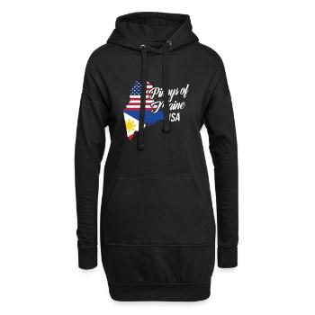 Filipinos of Maine Design für stolze Fil-Ams - Hoodie-Kleid - Schwarz - Vorne