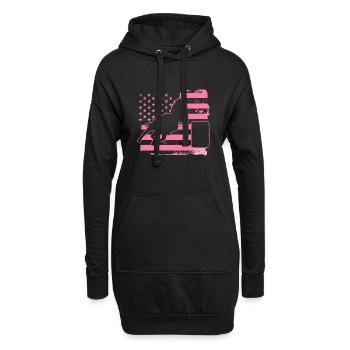 Rodeo Barrel Racing Pferd - Hoodie-Kleid - Schwarz - Vorne