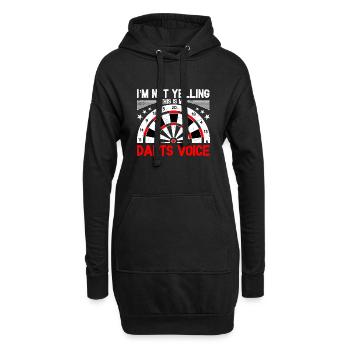 Sports de fléchettes et citation amusante de lancer de fléchettes - Sweat-shirt à capuche long Femme - noir - Devant