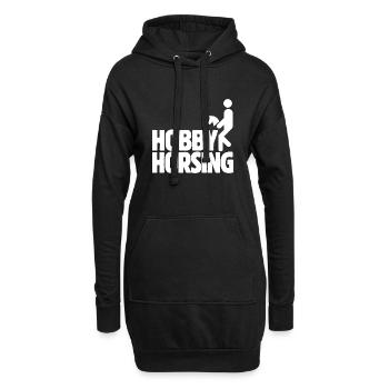 Hobby Horsing - Hobby Cheval - Equitation - Cadeau - Sweat-shirt à capuche long Femme - noir - Devant