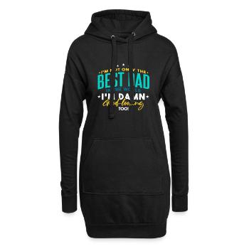 Meilleur papa Fathers Day Funny - Sweat-shirt à capuche long Femme - noir - Devant