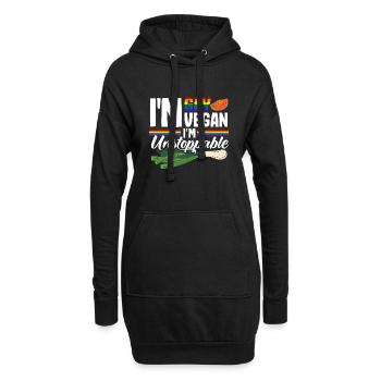 Je suis gay, je suis végétalien, je suis imparable - Sweat-shirt à capuche long Femme - noir - Devant