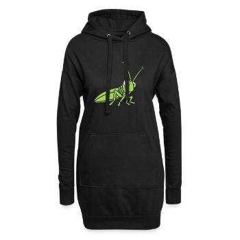 Sauterelle - Sweat-shirt à capuche long Femme - noir - Devant