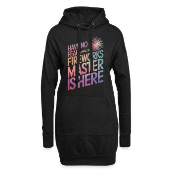 Pyrotechniker Feuerwerk Pyrotechnik - Hoodie-Kleid - Schwarz - Vorne