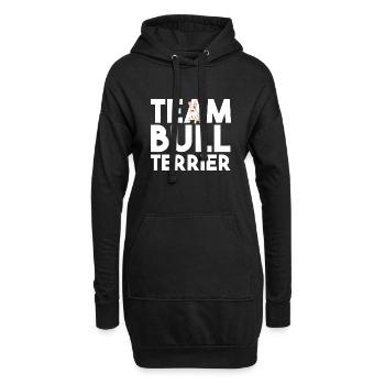 Chien Bull Terrier - Sweat-shirt à capuche long Femme - noir - Devant