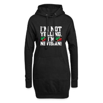 St. Kitts und Nevis Flagge - Hoodie-Kleid - Schwarz - Vorne