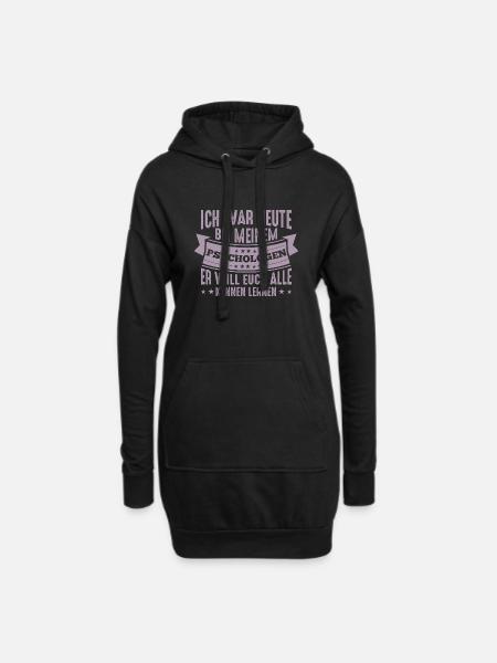 Mein Psychologe will euch alle kennenlernen - Hoodie-Kleid - Schwarz