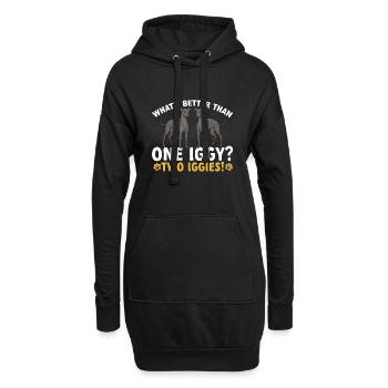 Italian Greyhound Greyhound Dogs - Hoodie Dress - black - Front