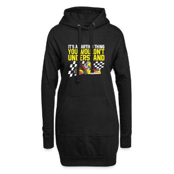 Faites du karting - Sweat-shirt à capuche long Femme - noir - Devant