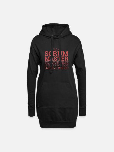 "Scrum Master" | Scrum Master - Hoodie-Kleid - Schwarz