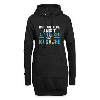 Ich habe keine Angst mein Freund ist Kasache - Hoodie-Kleid - Schwarz - Vorne