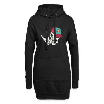 Rock Skull - Hoodie-Kleid - Schwarz - Vorne