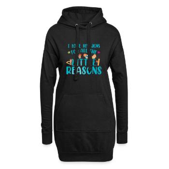 Enseignant Enseignement Citation Garderie Garde d’enfants - Sweat-shirt à capuche long Femme - noir - Devant