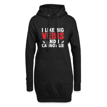 Phlebotomie Blutabnahme Blut Krankenschwester - Hoodie-Kleid - Schwarz - Vorne