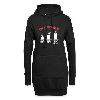 Graupapagei African Grey Parrot Papagei - Hoodie-Kleid - Schwarz - Vorne