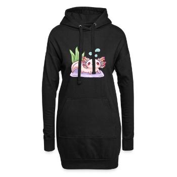 Conception de craie sous-marine pour les amateurs d’axolotl - Sweat-shirt à capuche long Femme - noir - Devant