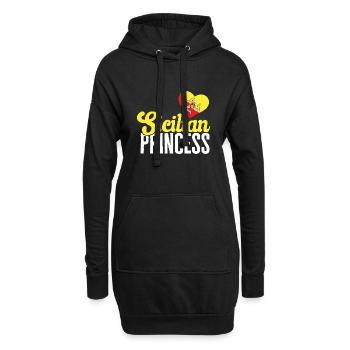 Sizilien Flagge Italien Sizilien - Hoodie-Kleid - Schwarz - Vorne