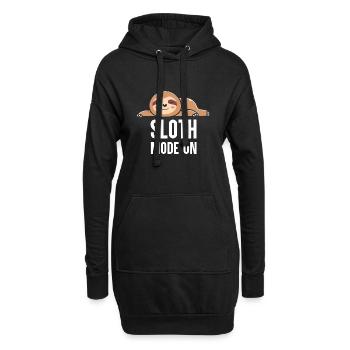 Faultierliebhaber sagt lustige faule Faultiere schlafen - Hoodie-Kleid - Schwarz - Vorne