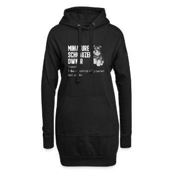Schnauzer nain Chien Schnauzer - Sweat-shirt à capuche long Femme - noir - Devant