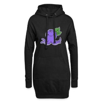 Conception de bleuet pieuvre pour les amateurs de kraken - Sweat-shirt à capuche long Femme - noir - Devant
