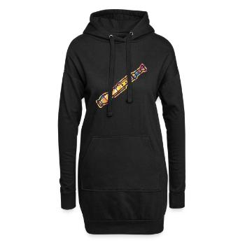 Oboe Geometric - Hoodie Dress - black - Front