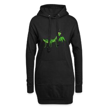 Gottesanbeterin Insektensammler Entomologe - Hoodie-Kleid - Schwarz - Vorne