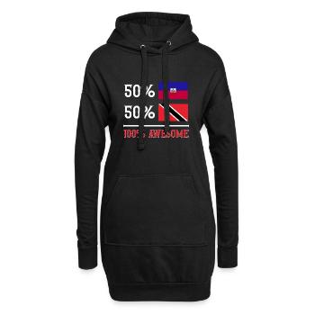 Trinidad und Tobago Flagge - Hoodie-Kleid - Schwarz - Vorne