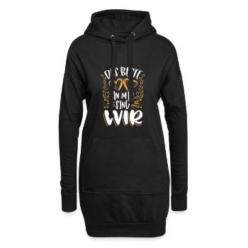 Das beste an mir sind wir Geschenk Valentinstag - Hoodie-Kleid - Schwarz - Vorne