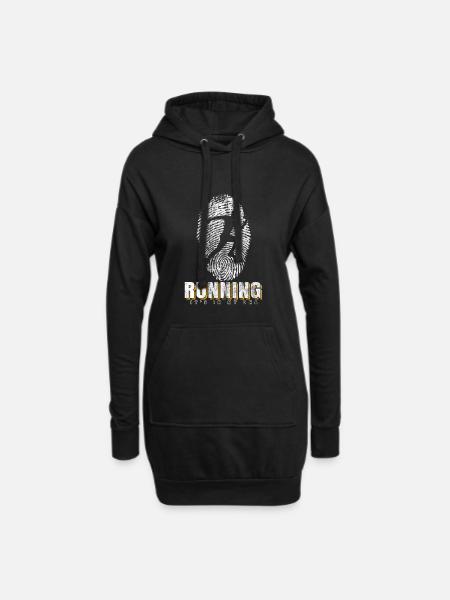 Runner-DNA ausführen - Hoodie-Kleid - Schwarz