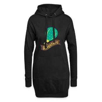 Ballon à air chaud ADVENTURE - Sweat-shirt à capuche long Femme - noir - Devant