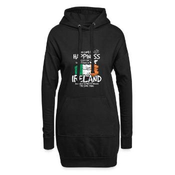 Irlande - Sweat-shirt à capuche long Femme - noir - Devant