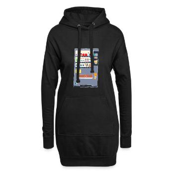 Distributeur automatique japonais - Sweat-shirt à capuche long Femme - noir - Devant