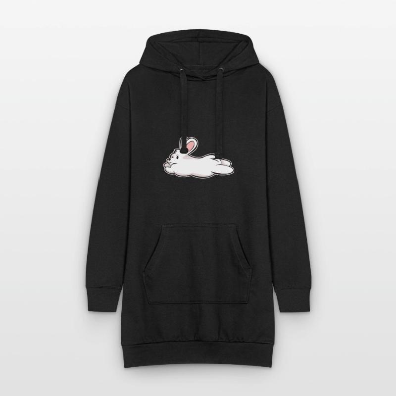 White Rabbit Rabbit Rabbit Comic Gift Hoodie Dress