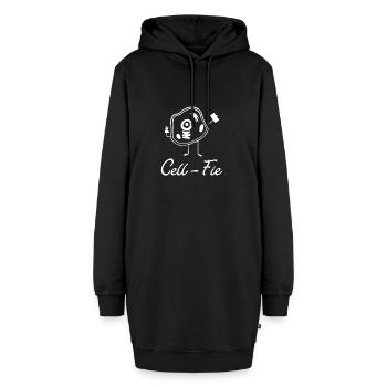 Drôle de science Chimie Cell-Fie - Sweat-shirt à capuche long Femme - noir - Devant
