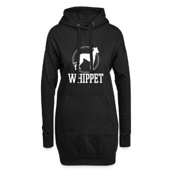 Whippet Dog Animal - Hoodie Dress - black - Front
