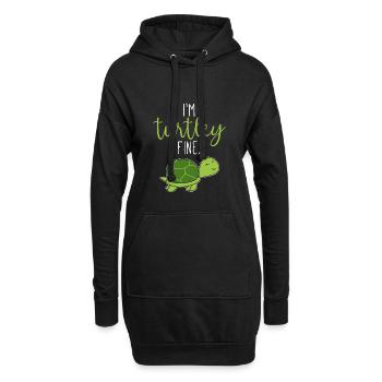 Tortue Tortue paroles de zoo mignons drôle cool - Sweat-shirt à capuche long Femme - noir - Devant