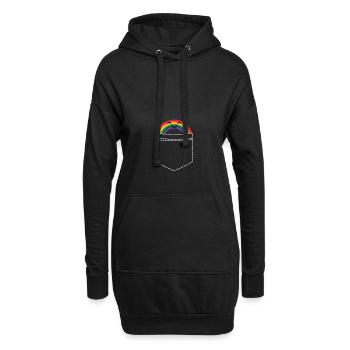 lgbt - Hoodie-Kleid - Schwarz - Vorne