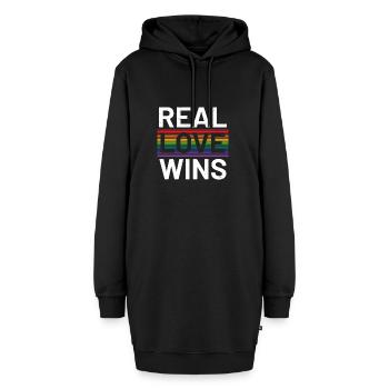 lgBT - Hoodie-Kleid - Schwarz - Vorne