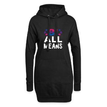 lgBT - Hoodie-Kleid - Schwarz - Vorne